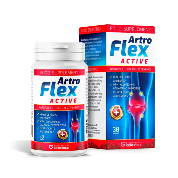 ArtroFlex Active cápsulas con extractos naturales y vitaminas para articulaciones y movilidad